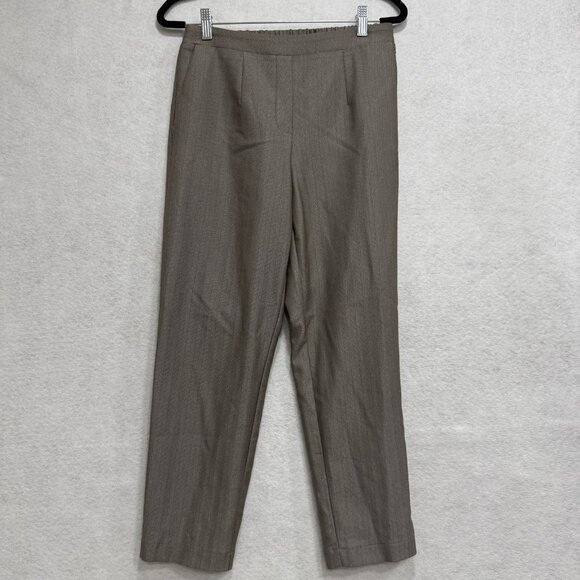 Dress Forum Pants Womens Small Herringbone Straight Leg Stretch Pockets Office - Picture 1 of 12